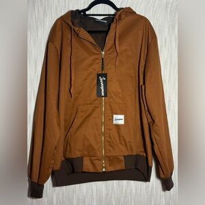 Brown Hooded Jacket by